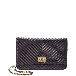 Chanel Black Lambskin Leather V-Stitch Tote (Authentic Pre-Loved)